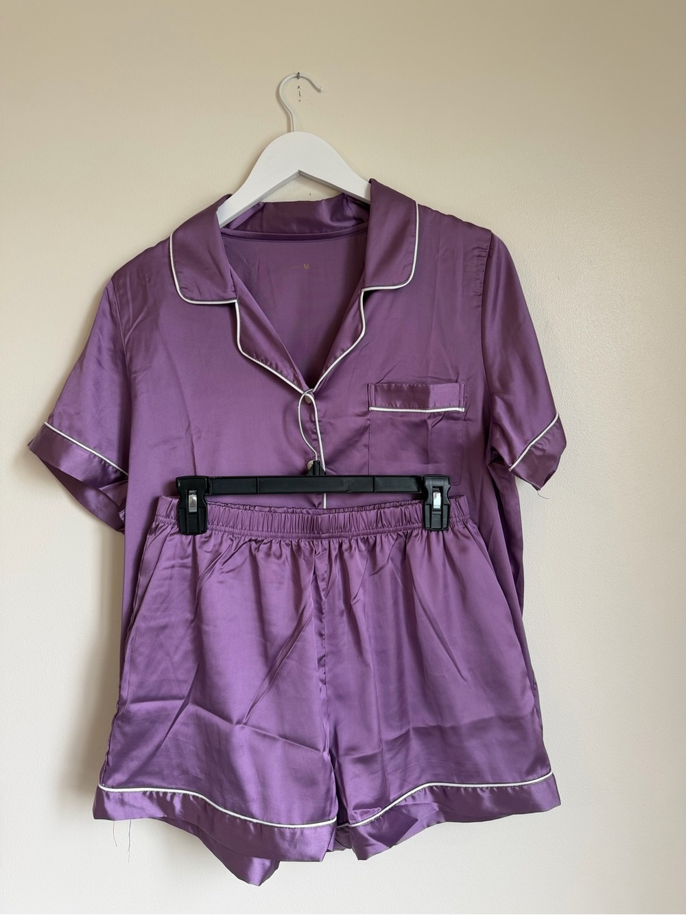 Purple Silk Pajama Set Size Medium